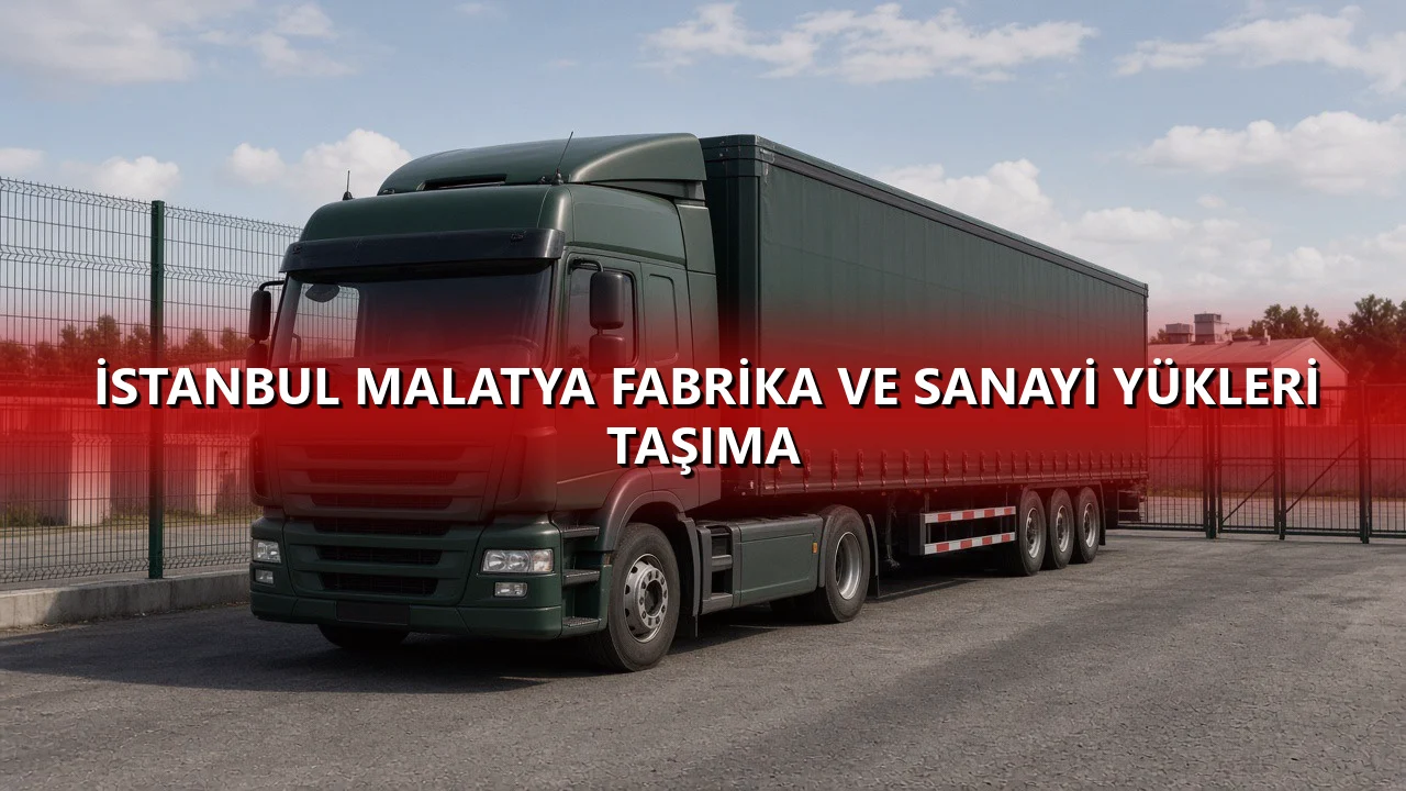 İstanbul Malatya Fabrika ve Sanayi Yükleri Taşıma